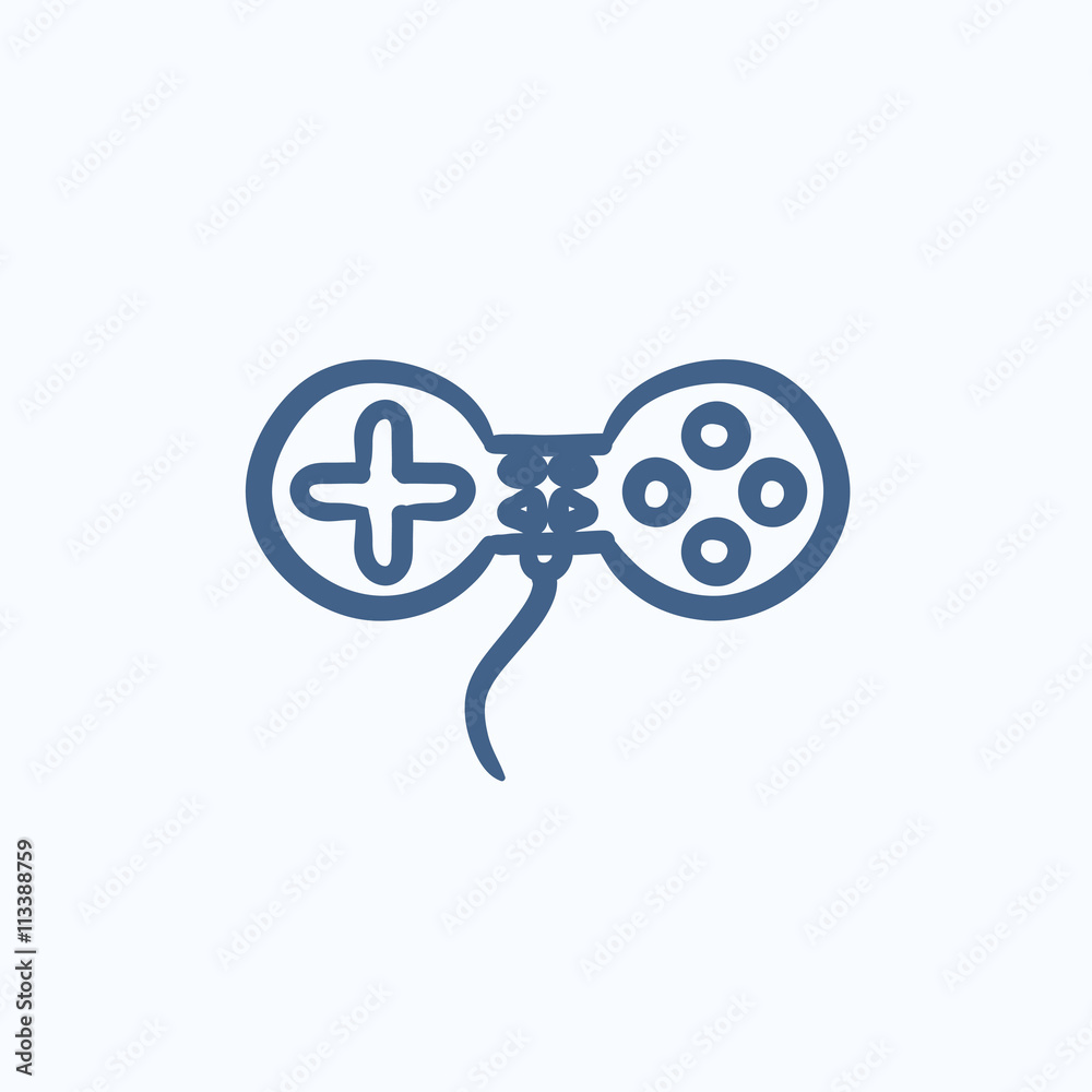 Obraz premium Joystick sketch icon.