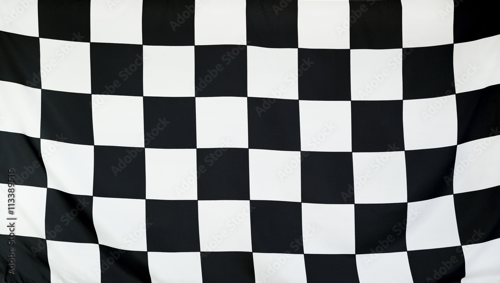 Fototapeta premium Finish Race Flag real fabric seamless close up