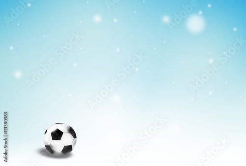 football ball soccer 3d illustration winter background © wetzkaz