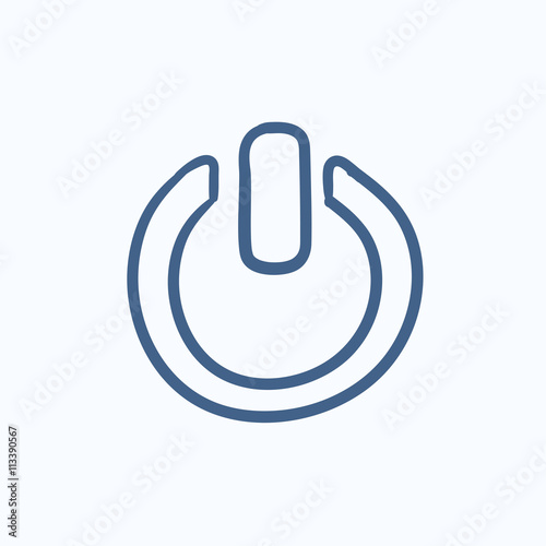 Power button sketch icon.