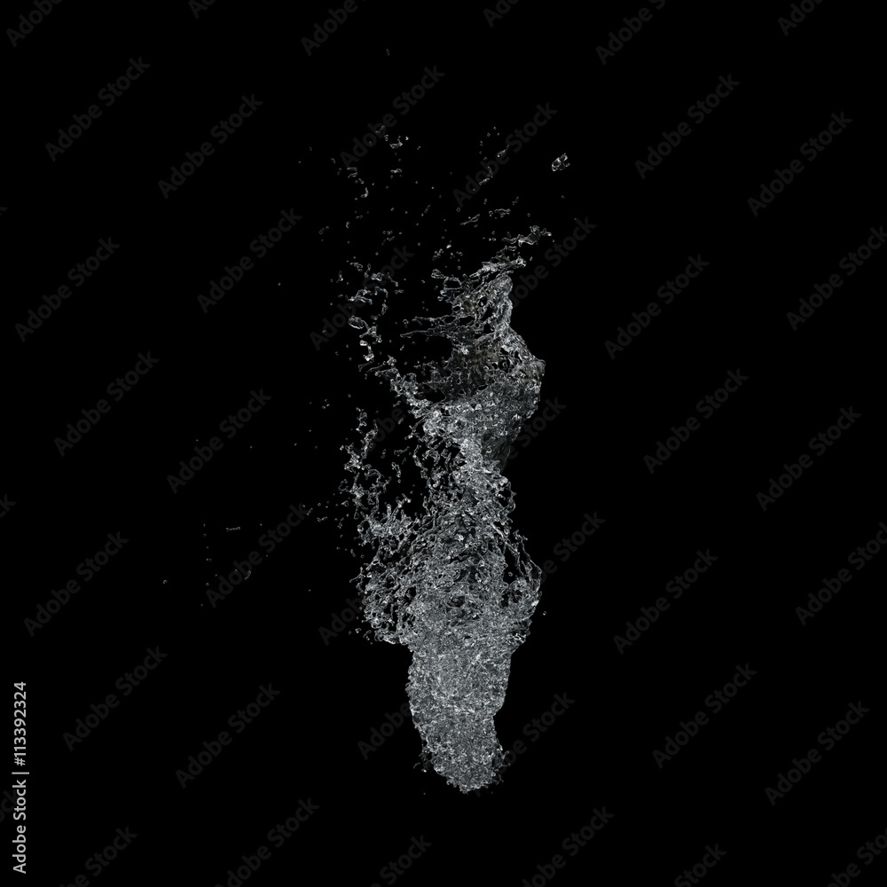 Obraz premium Water splash dark background