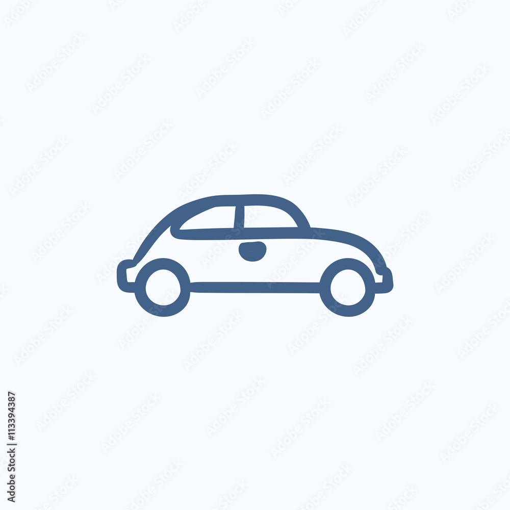 Car sketch icon.