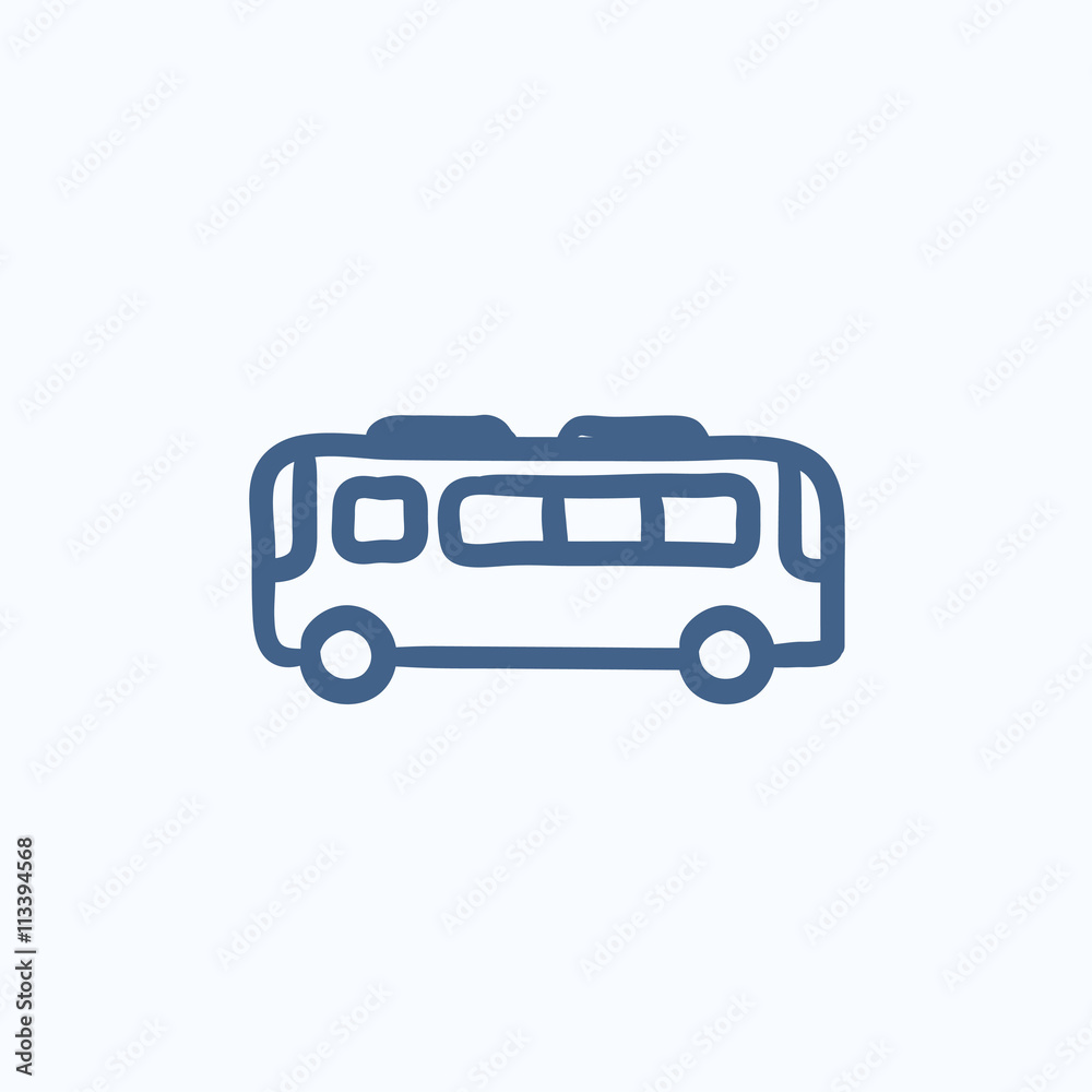 Bus sketch icon.