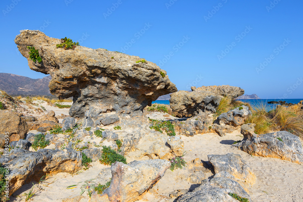 Elafonissi Beach on Crete, Greece