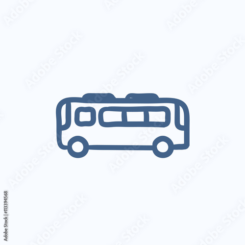 Bus sketch icon.