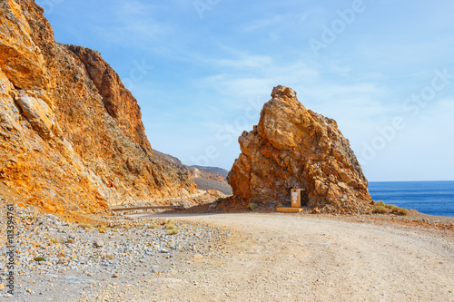 Road to the Balos Lagoon in Crete, Greece