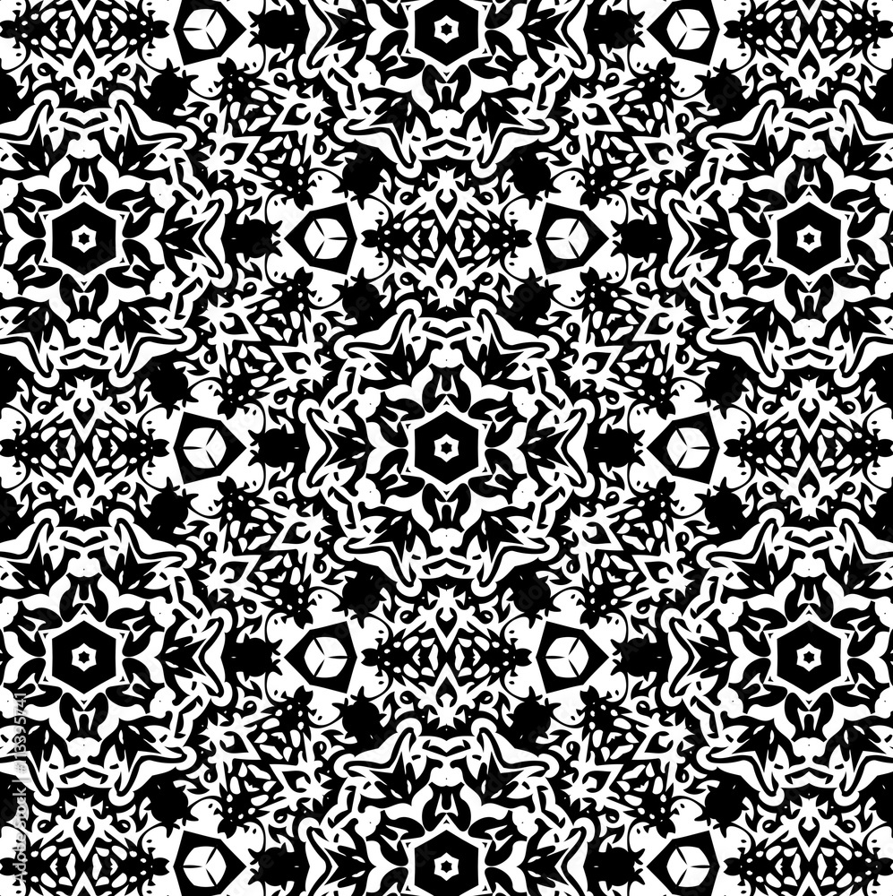 Ornament with elements of black and white colors. 20
