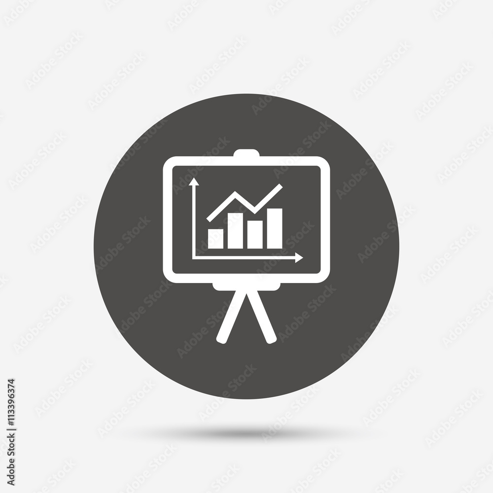 Presentation billboard sign icon. Diagram symbol Presentation billboard sign icon. Diagram symbol