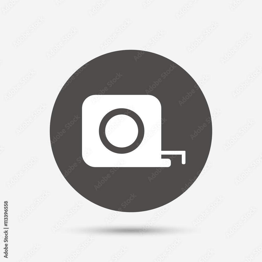 Roulette construction icon. Tape measure symbol. Roulette construction icon. Tape measure symbol.