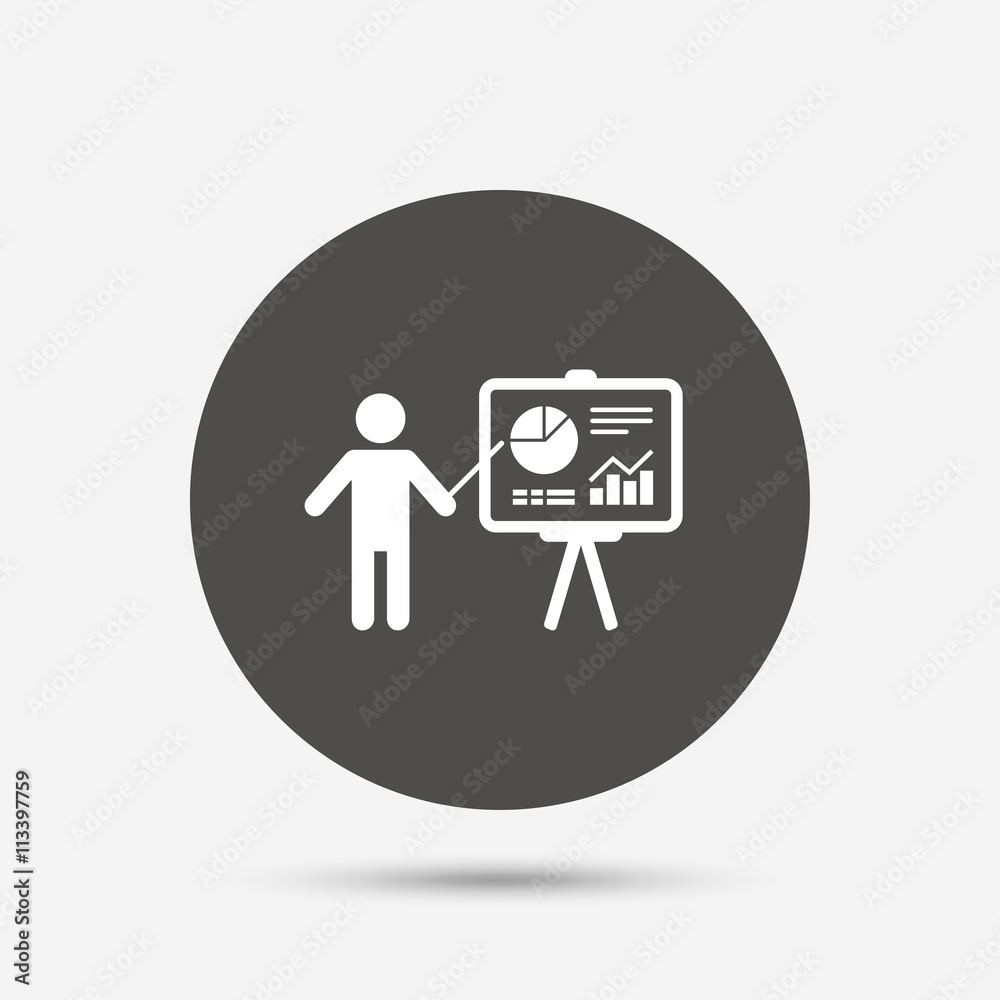 Presentation billboard sign icon. Diagram symbol Presentation billboard sign icon. Diagram symbol