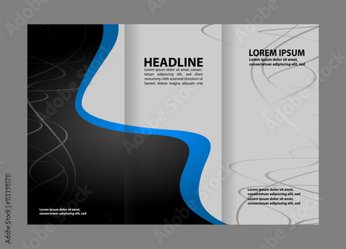 brochure design template vector tri-fold
