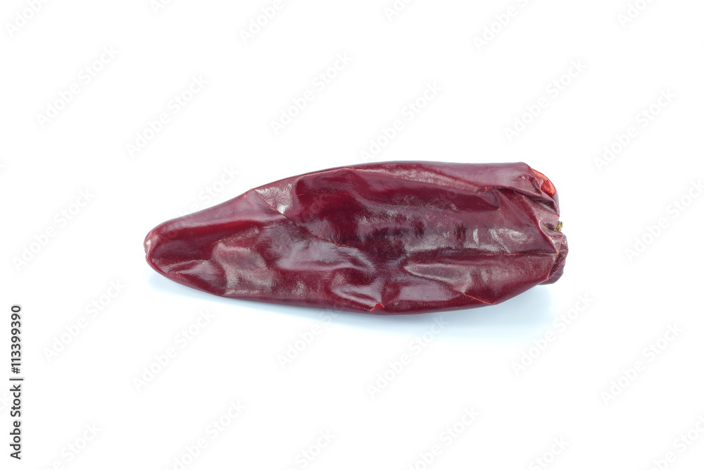 Dry chili isolated on white background