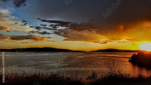 Lake Oroville sunset 3 photo