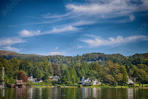 Blue Sky at Windermere Habor, United Kingdom photo