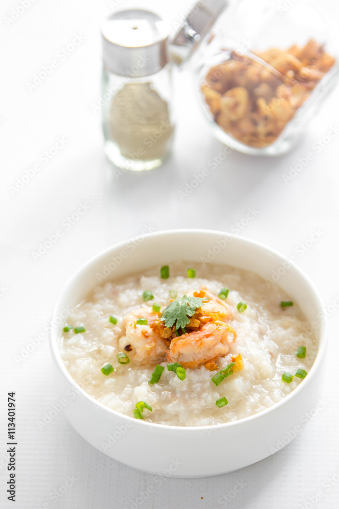 rice porridge with shrimp