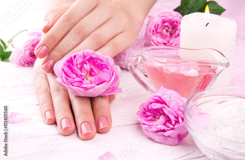 Woman s hands with beautiful manicure