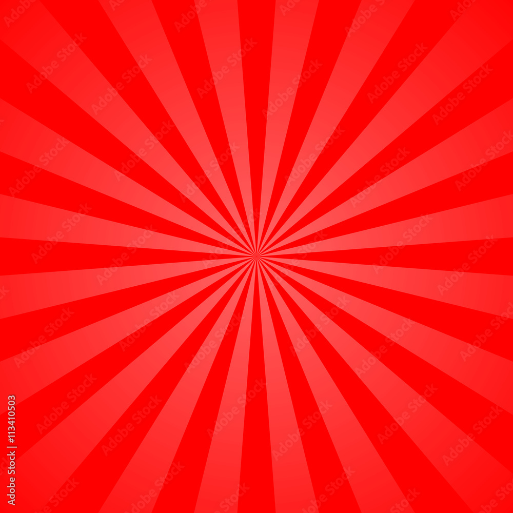 Red rays poster. Popular ray star burst background television vintage. Dark-red and light-red abstract texture with sunburst, flare, beam. Retro art design. Sun glow bright pattern Vector Illustration Red rays poster. Popular ray star burst background television vintage. Dark-red and light-red abstract texture with sunburst, flare, beam. Retro art design. Sun glow bright pattern Vector Illustration