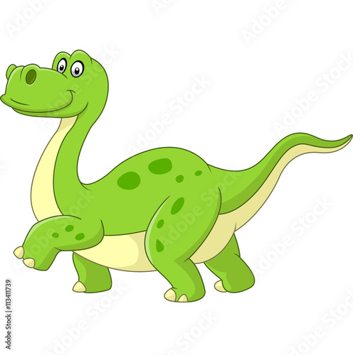 Cartoon dinosaur isolated on white background © ekyaky