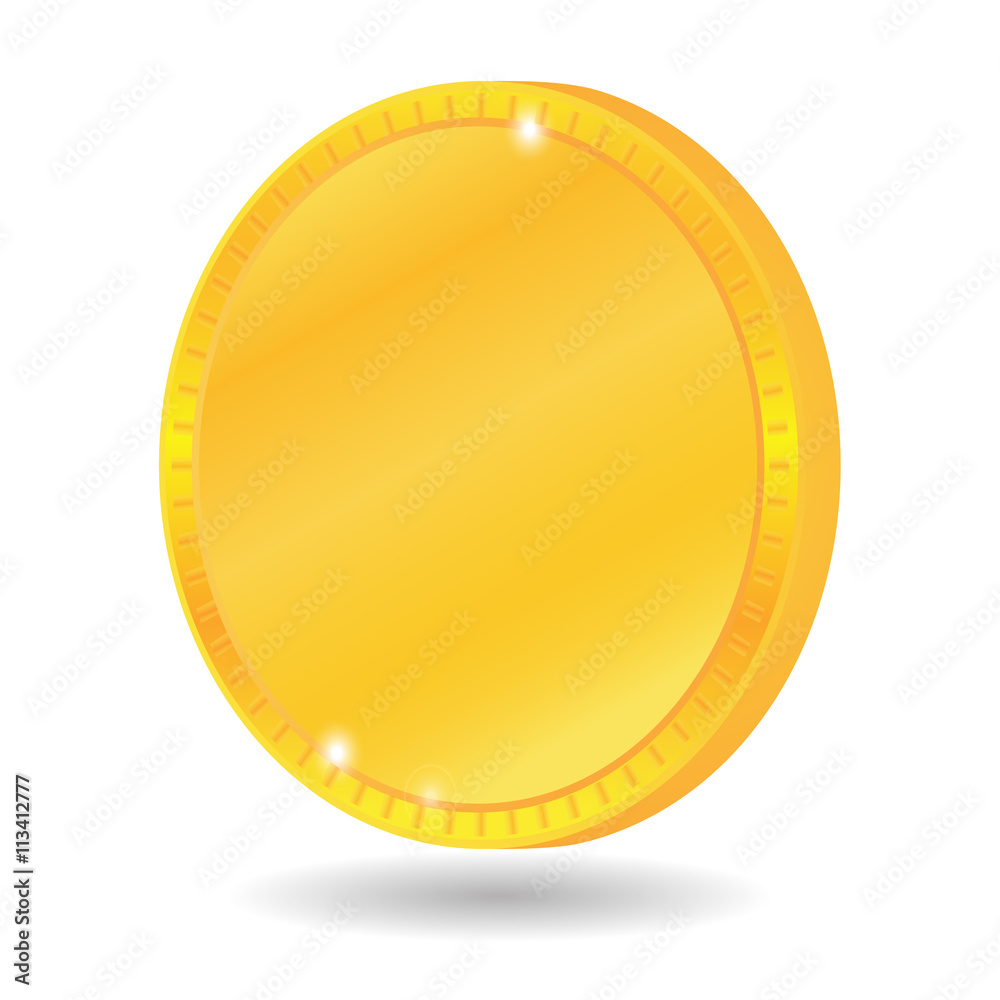 Gold coin isolated on a white background. Gold coin isolated on a white background.
