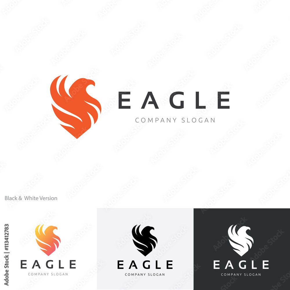 Fototapeta premium Eagle Logo, Phoenix logo vector logo template.