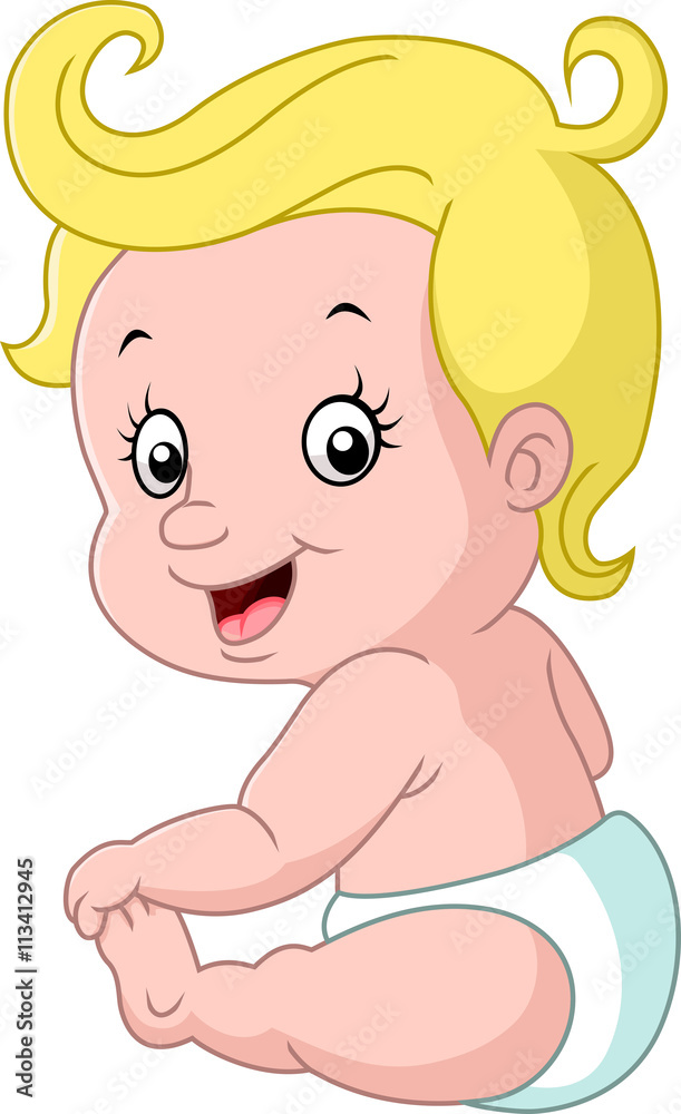 Cute baby girl isolated on white background Cute baby girl isolated on white background