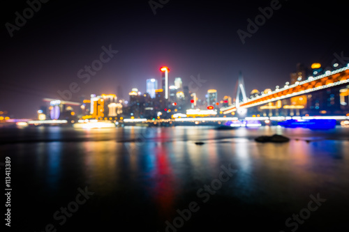 nightview of chongqing cityscape © kalafoto
