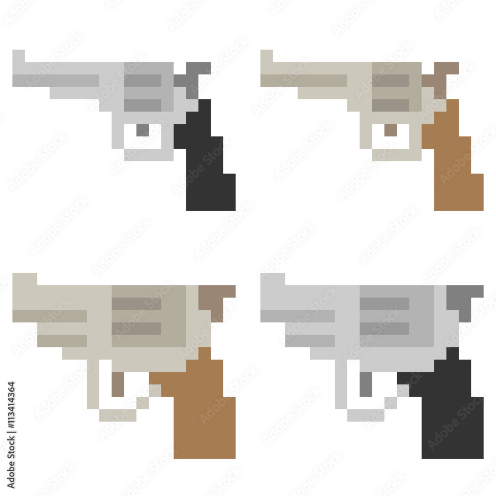 Obraz premium pixel art gun