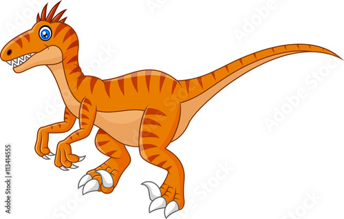 Cartoon dinosaur isolated on white background 