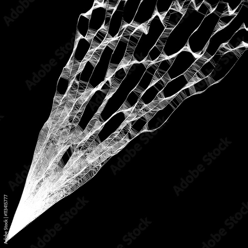 Network Background. Connection Structure. Wireframe Polygonal Vector Illustration. 3D Technology Style. Cobweb Or Spider Web. 