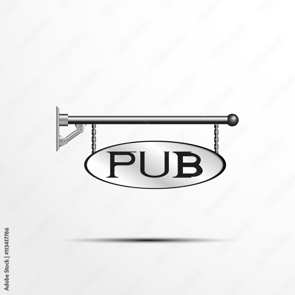 Street sign above the entrance. Vector illustration. Black and white view. Street sign above the entrance. Vector illustration. Black and white view.