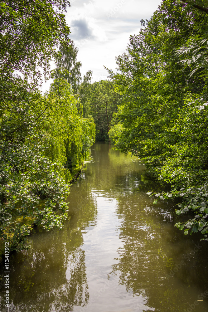 Kanal im Spreewald - Leipe, Brandenburg. 