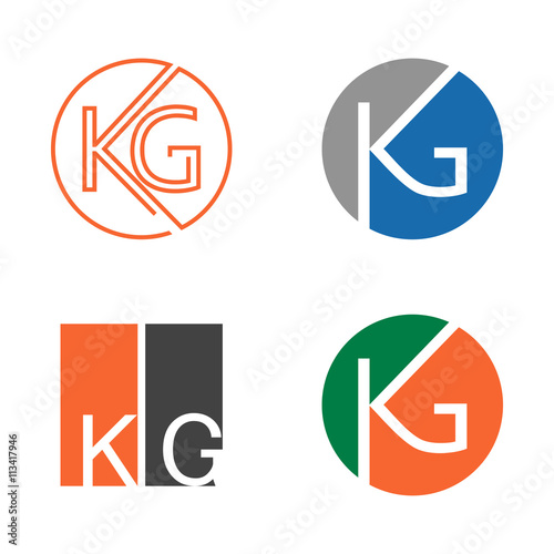 KG Alphabet Letter Sign Symbol Logo Collection