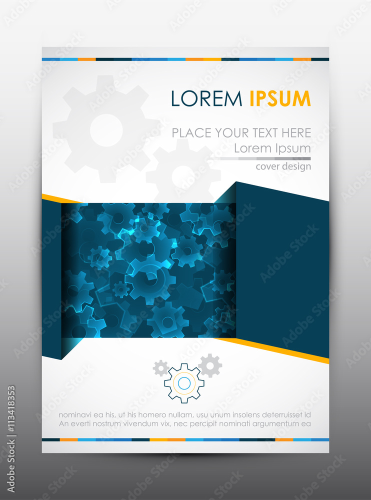 Fototapeta premium Brochure design template. Cover presentation background.