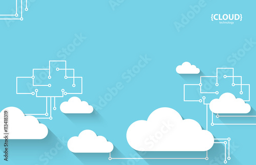 Web cloud technology business abstract background.