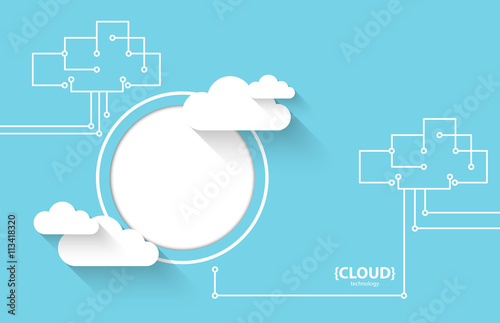 Web cloud technology business abstract background.