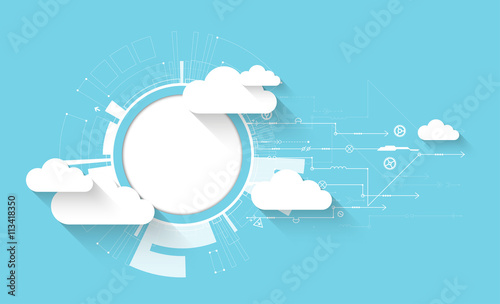 Web cloud technology business abstract background.