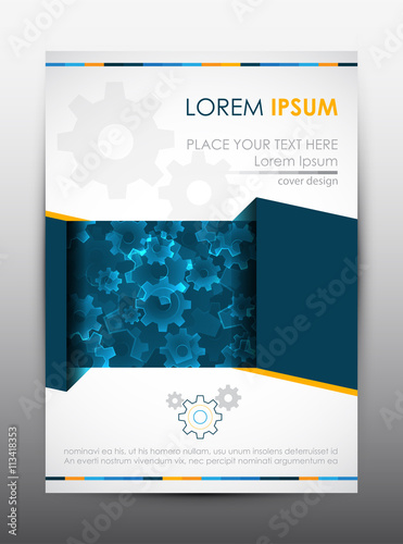 Brochure design template. Cover presentation background.