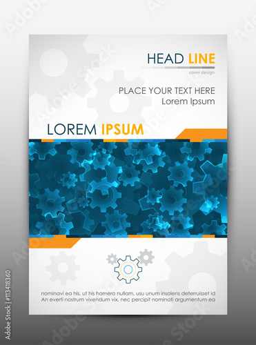 Brochure design template. Cover presentation background.