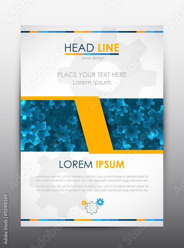 Brochure design template. Cover presentation background.
