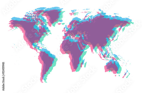 world map 3D