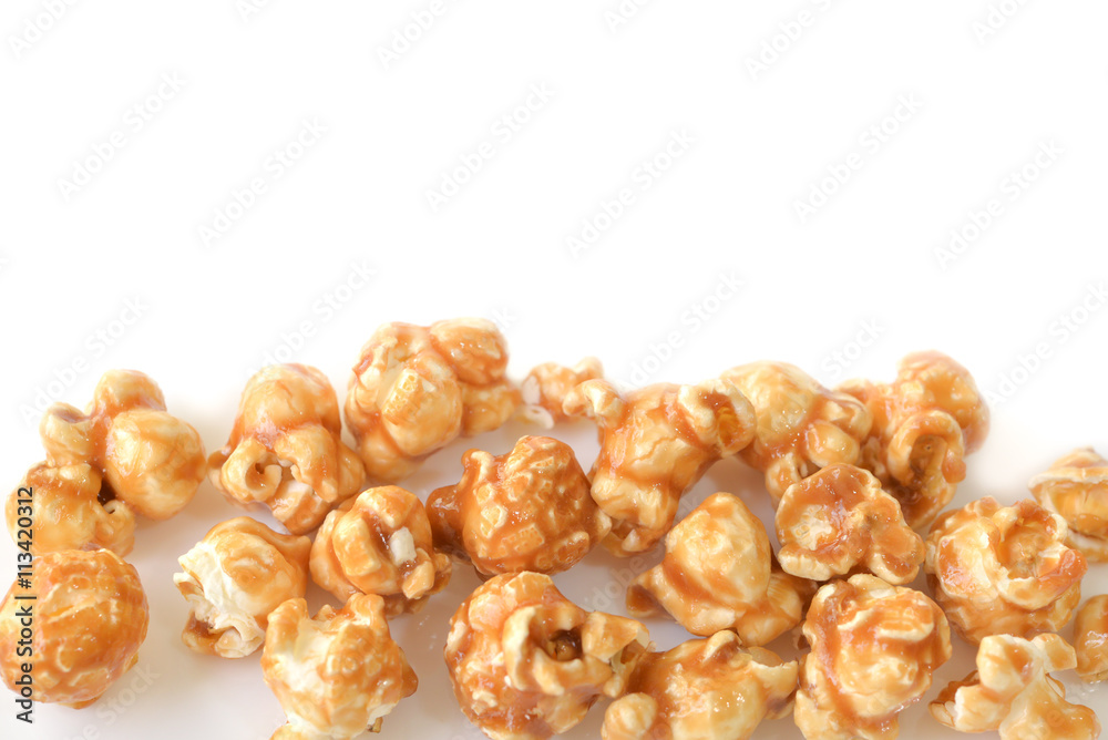 Caramel popcorn on white background - isolated
Caramel popcorn on white background - isolated