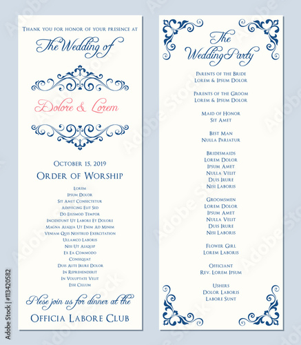 Wedding Program Template