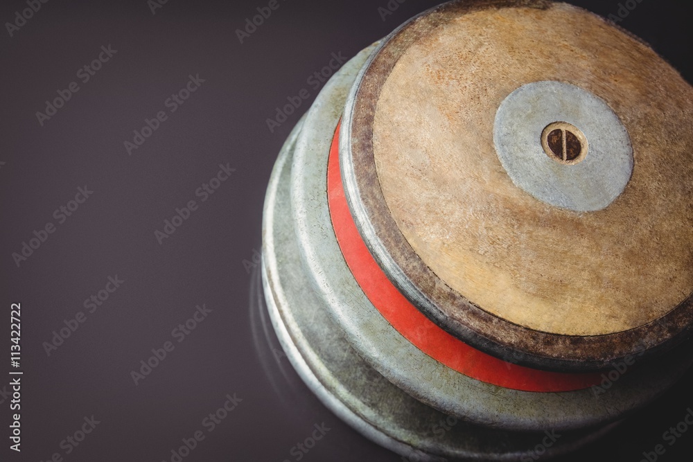 Close up of discuses 