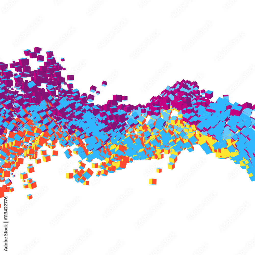 Fototapeta premium Abstract Dynamic Background. Science and Connection Concept. Vector Illustration.