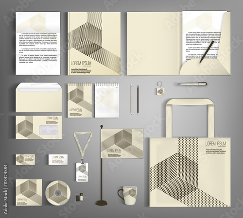 Corporate Identity set. Beautiful retro design.