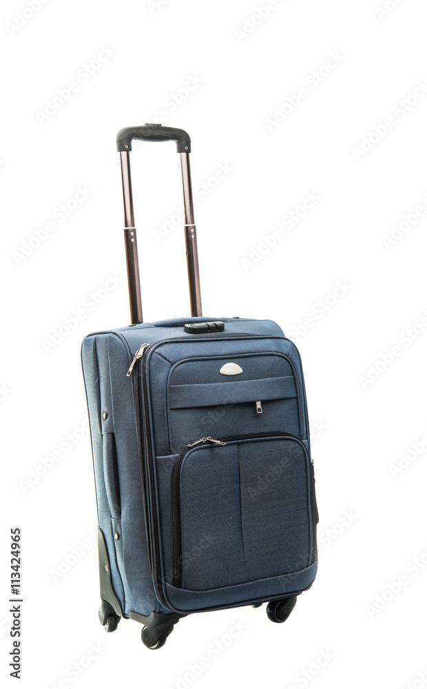 suitcase on wheels isolated suitcase on wheels isolated