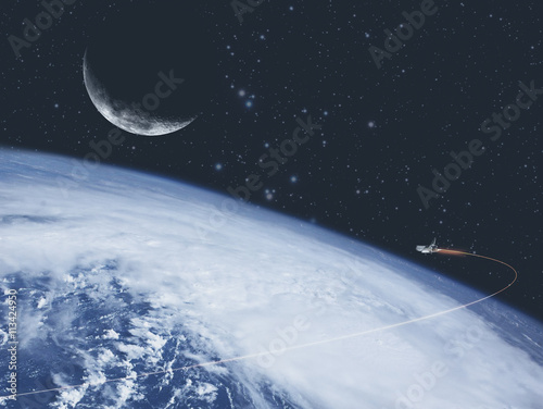 Fototapeta Naklejka Na Ścianę i Meble -  Abstract science and exploration backgrounds. NASA imagery used