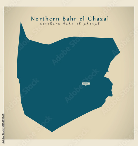 Modern Map - Northern Bahr el Ghazal SS photo