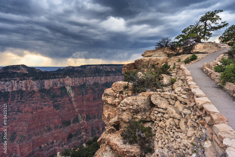 Northern Rim of Grand Canyon from Cap Royal and Walhalla Overlook, Arizona,  USA