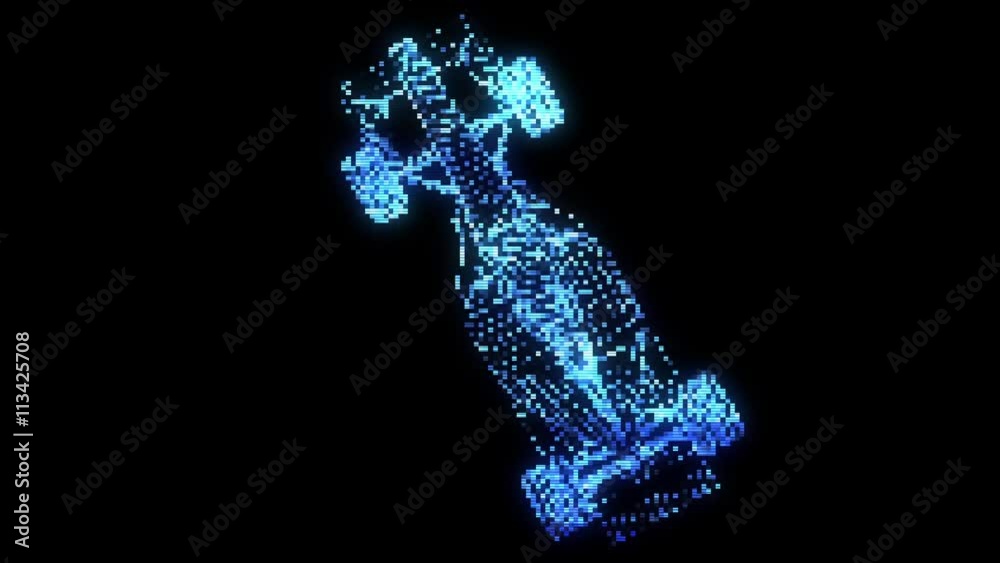 Sports Racing Car Wireframe Hologram
